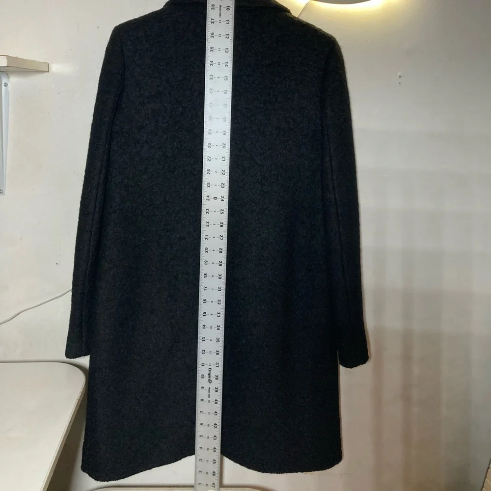 Black wool top coat Marc NY wool bucle style like new size small (2) - Picture 7 of 7